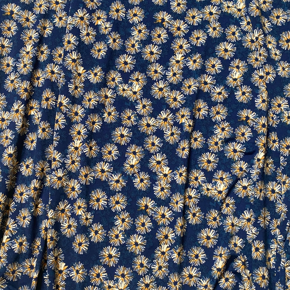 Lula Roe Elegant Blue Maxi Skirt with Floral Design size large - Picture 5 of 7